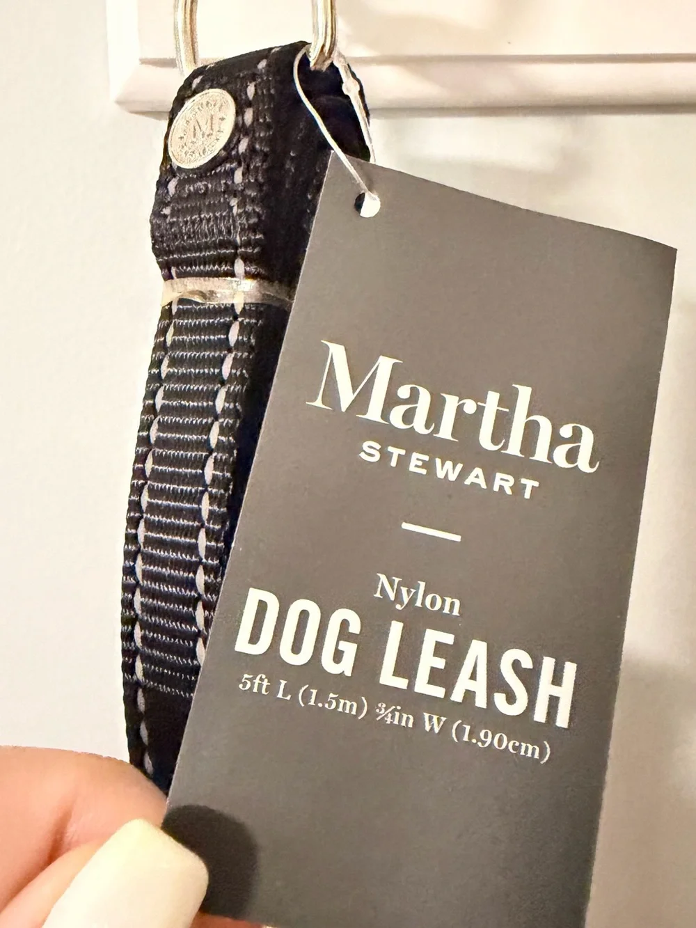 Martha Stewart Nylon Dog Leash with reflective stitching NWT
